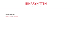 Desktop Screenshot of binarykitten.com