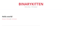 Tablet Screenshot of binarykitten.com